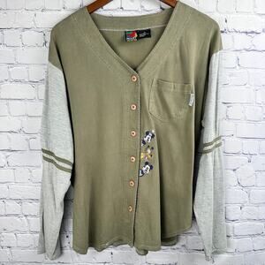 Disney Vintage Mickey Unlimited Embroidered Long Sleeve Large